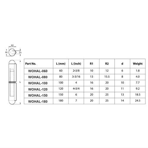 WELD ON HINGE 60MM ALUMINIUM -